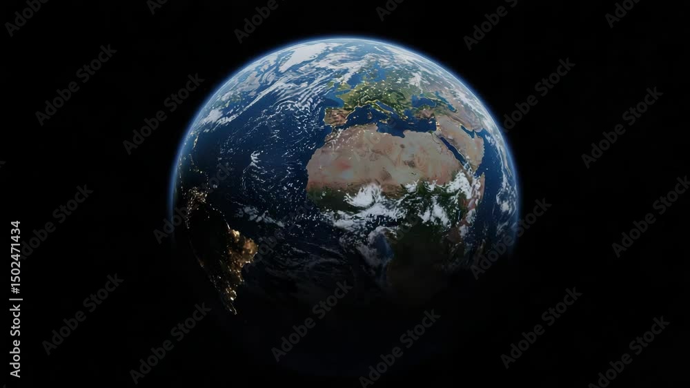 Earth from space high angle view Earth from space high angle view