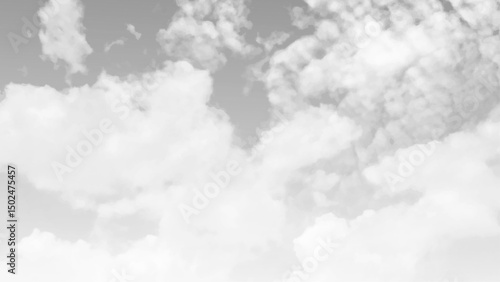 Cumulonimbus cloud formations on tropical sky. Vector illustration.
