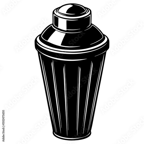 Metal-shaker AI Vector Graphic for Bartender & Drink Design Projects