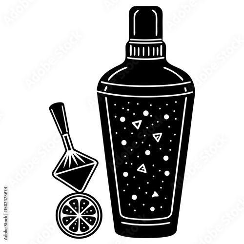 Cocktail-shaker-filled AI Vector Graphic for Bartender & Drink Design Projects