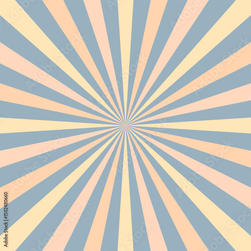 dull colorful retro sunburst pattern background