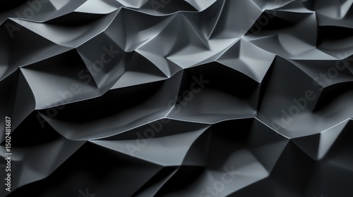 Modern polygonal black