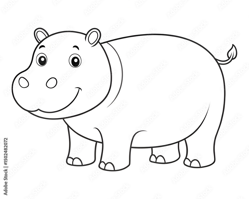 coloring page with hippopotamus coloring page with hippopotamus