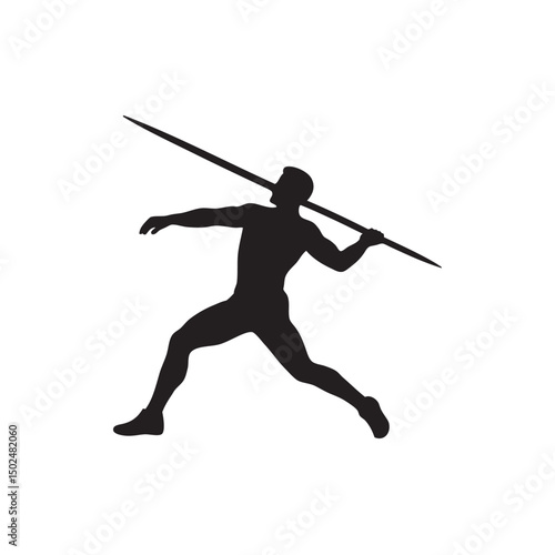 javelin thrower silhouette
