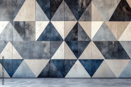 Wallpaper Mural Geometric wall panels in muted tones Torontodigital.ca