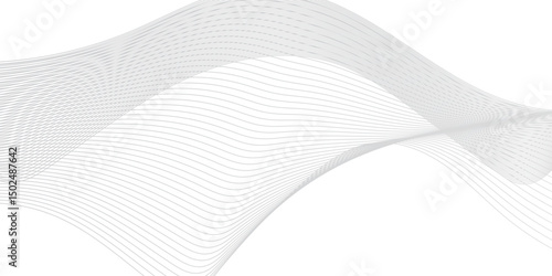 Abstract wave blend stripes lines white background. Vector curve line pattern mesh. Technology lines flow and motion energy blend.	