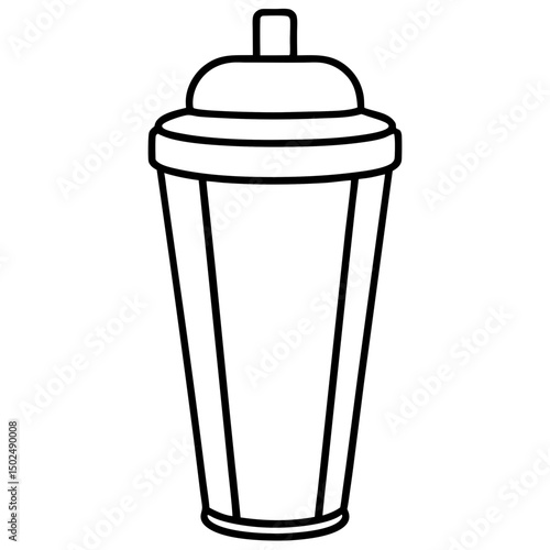 Flat-shaker AI Vector Graphic for Bartender & Drink Design Projects