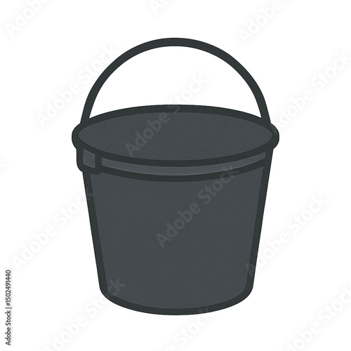 metal bucket icon on isolated background