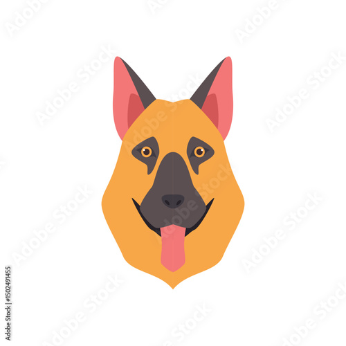 dog faces character design, beagle. Design illustration for sticker, comic, print.