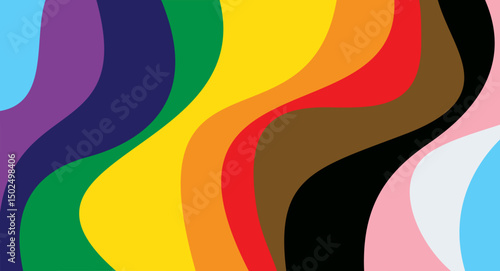 LGBTQIA pride rainbow abstract background vector, 
Pride month pattern for social media, ads, website 
banner, blog post