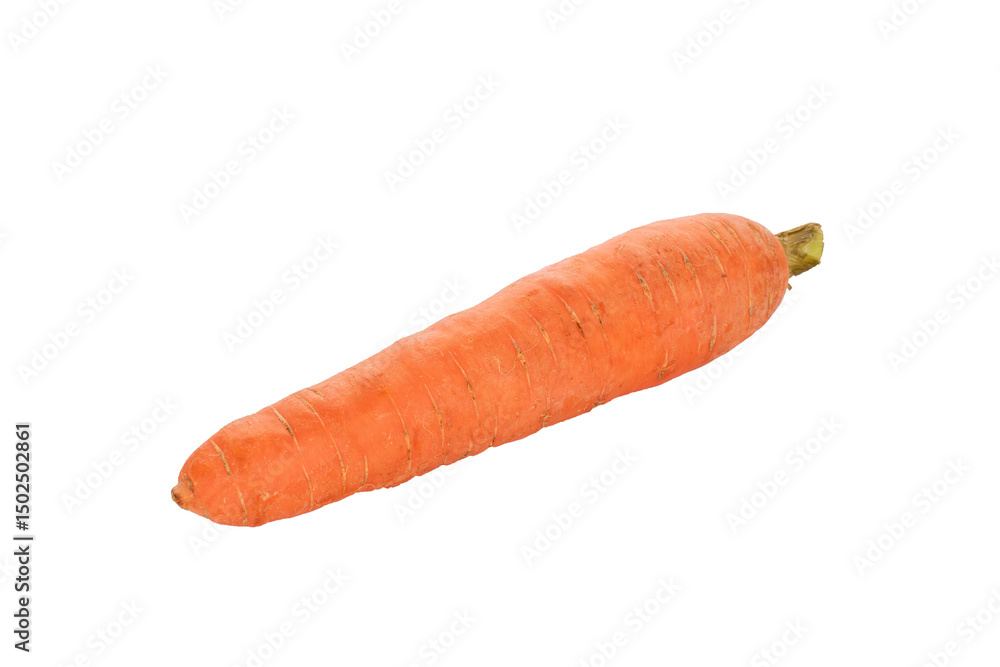 Fresh sweet carrots on a white background, close-up. Fresh sweet carrots on a white background, close-up.