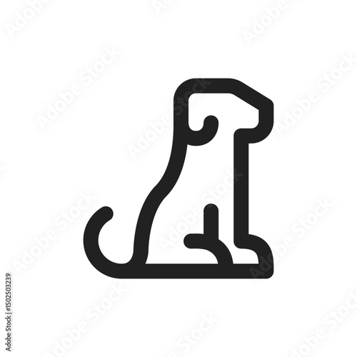 dog Vector illustration. Silhouettes of dogs. icon