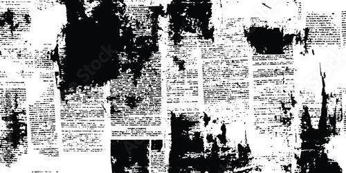Wallpaper Mural Vector old white newspaper paper grunge vintage background. Newspaper paper grunge vintage old aged texture background. Newspaper with old grunge vintage unreadable paper texture background.	
 Torontodigital.ca