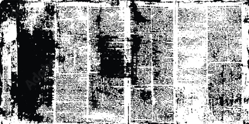 Vector old white newspaper paper grunge vintage background. Newspaper paper grunge vintage old aged texture background. Newspaper with old grunge vintage unreadable paper texture background.	
