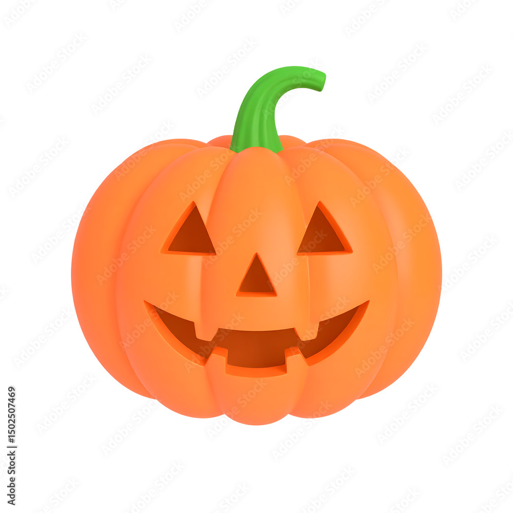 3D halloween pumpkin isolated on transparent Background 3D halloween pumpkin isolated on transparent Background