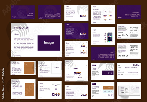 Modern Brand Guidelines. Brand identity design template. The Definitive Guide for Designers.  Branding Book . Logo and brand strategy guide.