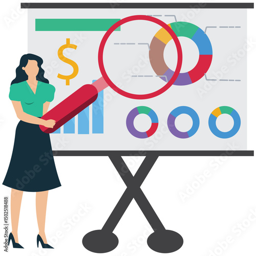 Data Analysis by Businesswoman