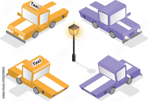 Vector illustration of cars