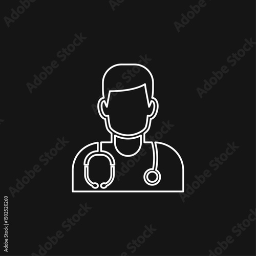Doctor icon logo flat vector design