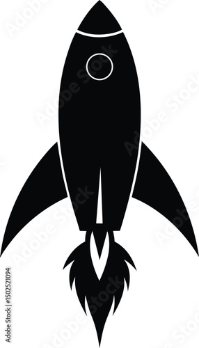 rocket on a black background