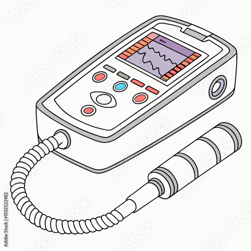 Creative Spirometer Vector Illustration | Modern Flat Design for Lung Function Test, Pulmonary Diagnostics, and Respiratory Healthcare Projects