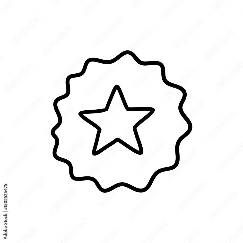 Badge with Star Icon Badge with Star Icon