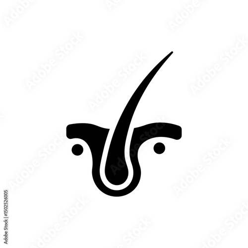 Arrector pili tiny muscle anatomy icon