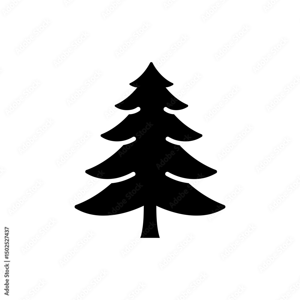 Lone Pine Tree with Symmetrical Branches Icon Lone Pine Tree with Symmetrical Branches Icon