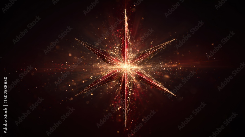 Obraz premium Sparkling, radiant starburst design