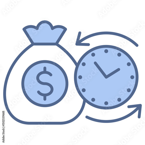 Return On Investment Blue Icon