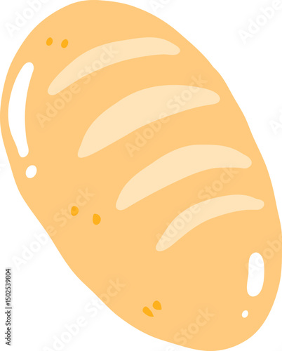 Bread Illustration, Rustic Bakery Clipart, Cozy Breakfast Art