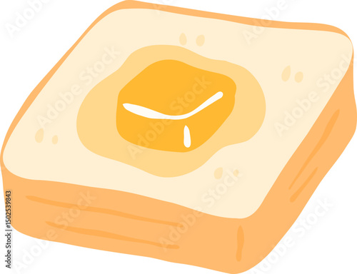 Bread Illustration, Rustic Bakery Clipart, Cozy Breakfast Art