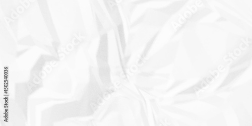 Crumpled paper Blank white crumpled and creased paper poster.	
