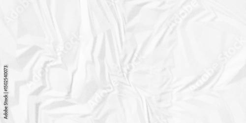 Crumpled paper Blank white crumpled and creased paper poster.	
