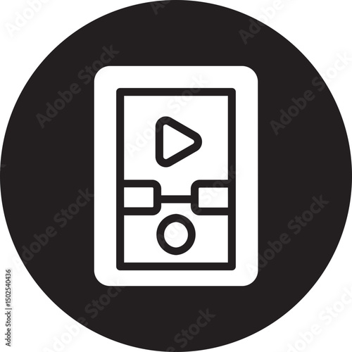 mp3 player glyph icon