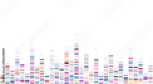 Dna test infographic. Genome sequence map.