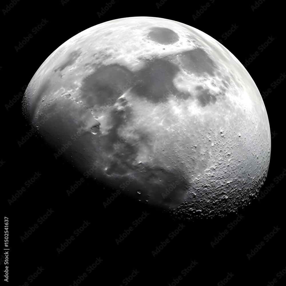 Obraz premium close-up of the moon reveals its rugged surface
