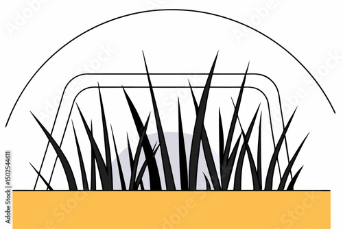 Fresh close up of natural green grass with botanical elements suitable for clean environment illustrations eco projects and sustainable lifestyle visual content