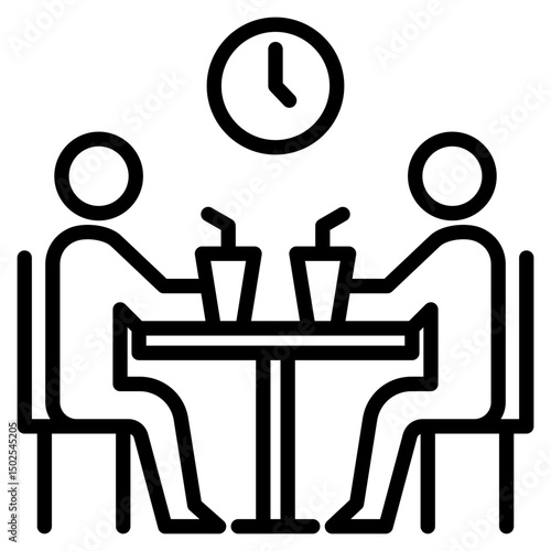 Lunch Break line icon
