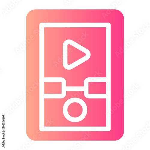 mp3 player gradient icon