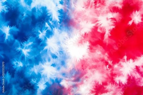 Abstract vibrant red and blue watercolor painting a mesmerizing blend of colors creating a dynamic visual experience with soft color transitions and textured