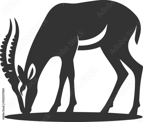 Wild animal antelope illustration silhouette vector