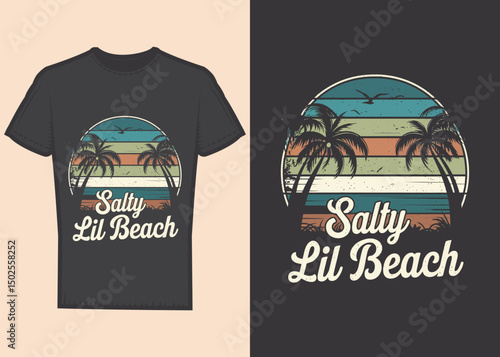 Fashion casual apparel vector illustration t-shirt design template