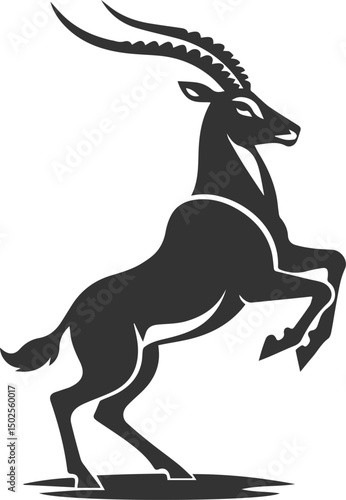 Wild animal antelope illustration silhouette vector