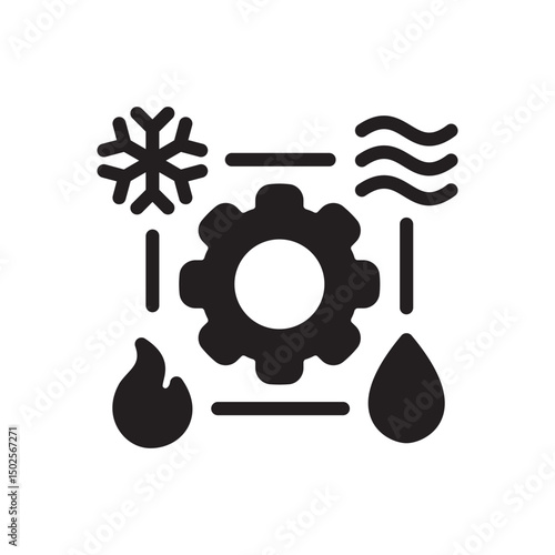 Air Conditioner Vector Icons In Trendy Design EPS 10