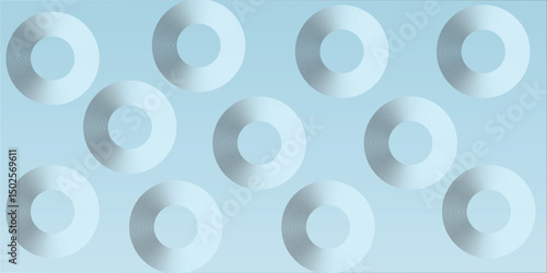 Modern abstract background. Glossy white gradient circle lines. Minimal geometric pattern. Simple graphic element. good simple art