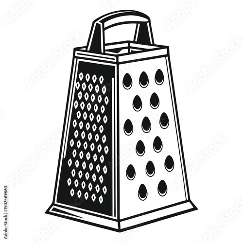 Metal Cheese Grater Vector Illustration