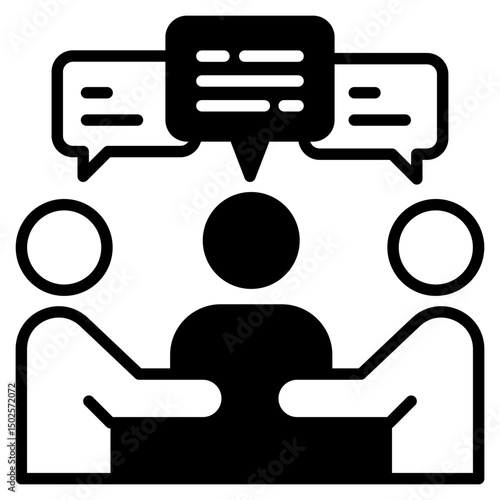 Team Chat outline mixed icon