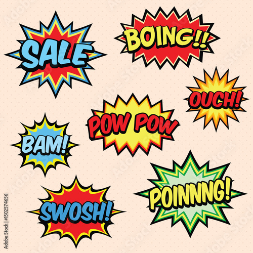 Comic Book Words eps ai vector