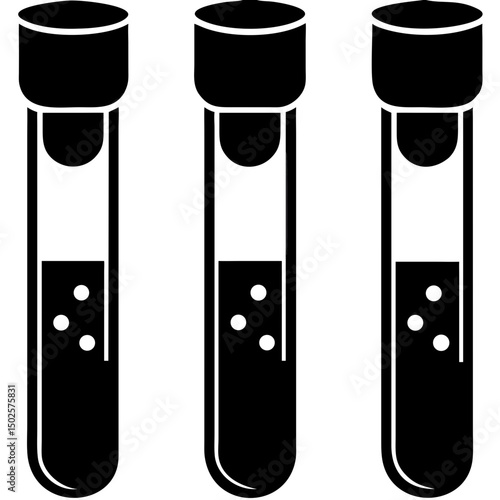 Creative Blood Collection Tubes Vector Illustration | Clean and Professional Design for Laboratory Testing, Phlebotomy, and Medical Diagnostics Projects